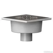 Фото №0 Трап канализационный нерж.сталь горизонтальный 100х100 Ду50