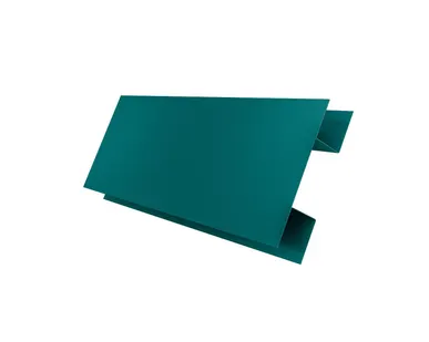 фото Планка H-образная Экобрус Grand Line 0,45 PE с пленкой RAL 5021 водная синь