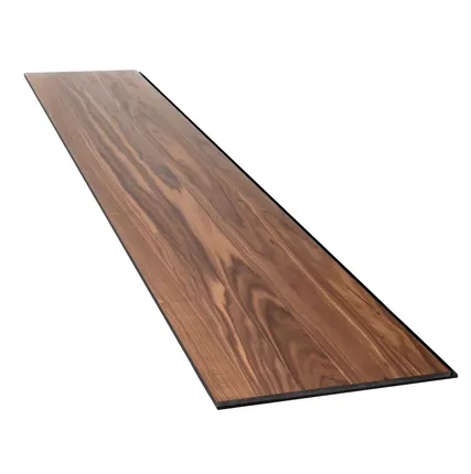 Фото №0 Шпонированные стеновые панели – Американский орех, шпон - Серый - 3190 мм - Половинка