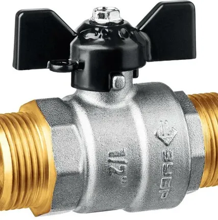 Фото №0 ЗУБР d 1/2″, ручка ″бабочка″, ″папа-папа″, полнопроходной шаровой кран (51327-1/2)