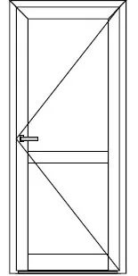 фото Дверь алюминиевая внутренняя "холодная" Вариант 4