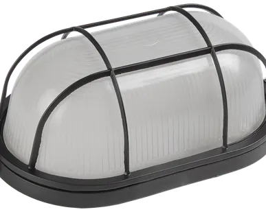 фото Светильник НПП1202 черный/овал с реш. 100Вт IP54 ИЭК