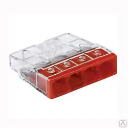 Фото №0 Клеммный соединитель 4х2,5 (без пасты) линейное расположение контактов 2273