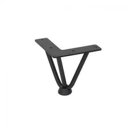 Фото №0 Опора меб. FLASH h110, черный AKS (без саморезов)