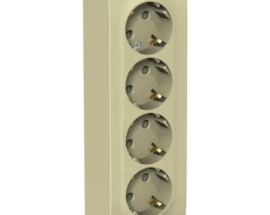 фото Розетка 4-м ОП BLANCA 16А 250В защ. шторки с заземл. изол. пласт. беж. SchE BLNRA011417