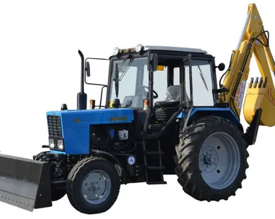 фото Трактор беларус с ковшом и щеткой