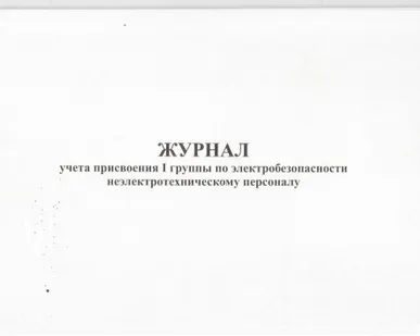 фото Журнал учета присвоения I группы по электробезопасности