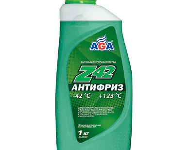 фото Антифриз AGA048Z готовый к применению -42C (зеленый) 1 кг