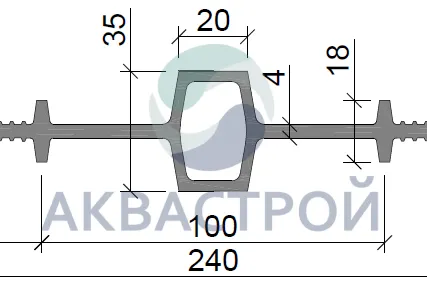 Фото №0 Гидроизоляционная шпонка (гидрошпонка) АКВАСТОП ДВ-240/20 (ПВХ-П)