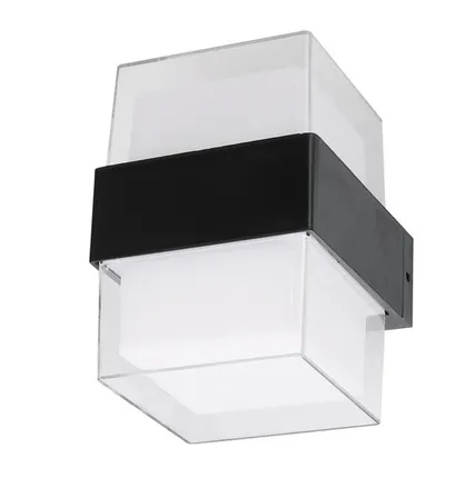 Фото №0 Светильник уличный настенный накладной светодиодный ULU-P26B-2x5W/4000K IP65 BLACK 10Вт 230В 4000К корпус черный TM Uniel