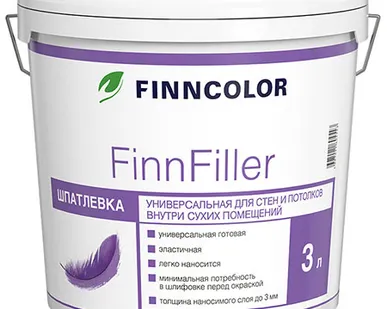 фото Шпатлевка вн/раб   3л финишная Finncolor FINNFILLER (1) (под заказ) П '