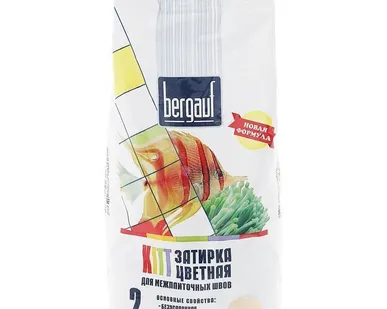 фото Затирка Bergauf Kitt для межплиточных швов серая 25 кг