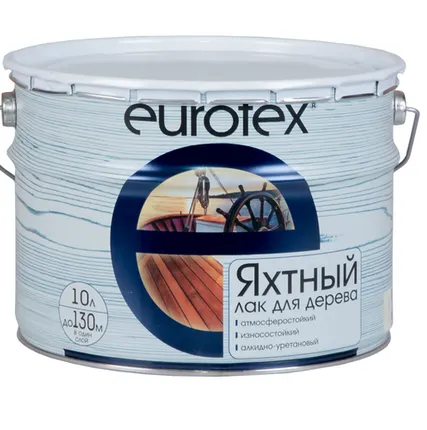 Фото №0 Лак яхтный Евротекс, полуматовый, 10 л