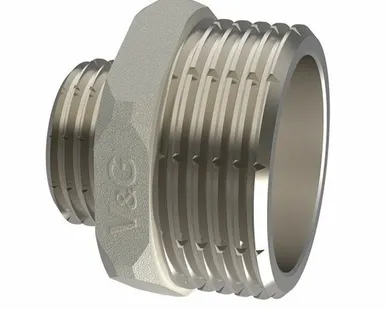 фото Ниппель переходной хром 1 1/2 х 1 VALOGIN