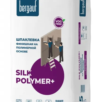 Фото №0 Шпаклевка полимерная белая Bergauf Silk Polymer, 25кг