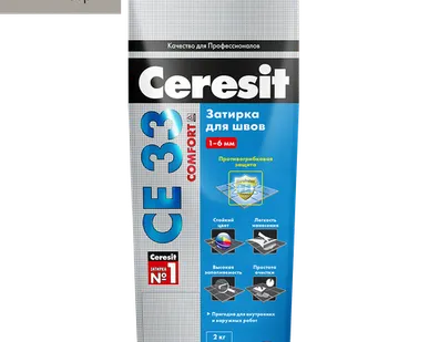 фото Затирка Ceresit CE 33 Super серая 2 кг