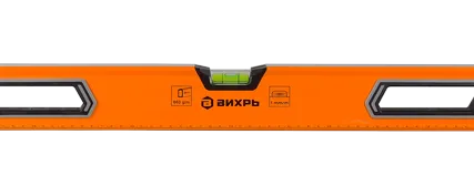 Фото №0 Уровень алюминиевый «Усиленный» 1000мм 3 глазка фрезерованный Вихрь