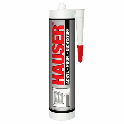 Фото №0 Герметик акриловый белый "HAUSER" (260мл) (24шт)
