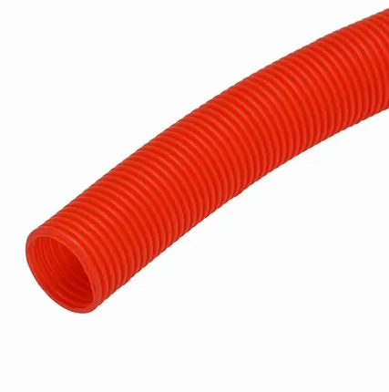 Фото №0 Кожух гофрированный таэн для м/п трубы Ду 20, 26, красный. Бухта - 50 м.