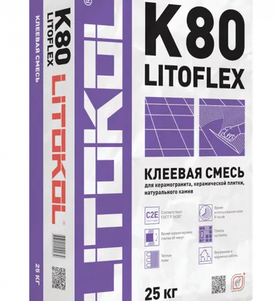 Фото №0 Клей плиточный Litokol Litoflex К80 25 кг