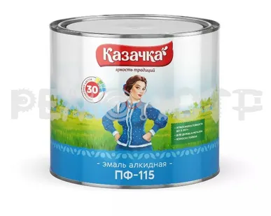 фото Эмаль ПФ-115  1,9кг черная КАЗАЧКА  (6/300) П
