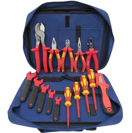 Фото №0 Набор диэлектрического инструмента 15 предметов (аналог Knipex 1000V KN-989913)