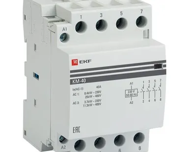 фото Контактор модульный КМ 40А 4NО (3 мод.) EKF km-3-40-40