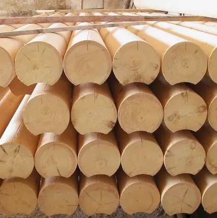 Фото №0 Бревно оцилиндрованное 200 мм с чашками