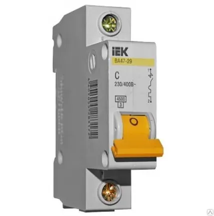 Фото №0 Выключатель автоматический ВА47-29 1Р 1А 4,5кА х-ка С ИЭК