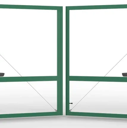 Фото №0 Каркас распашных ворот зеленые 3000х2000 мм