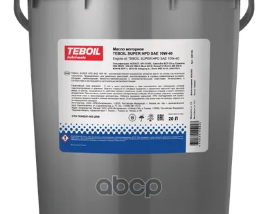 фото Teboil Масло Моторное Полусинтетическое Super Hpd 10W40 20Л Teboil - 3461154