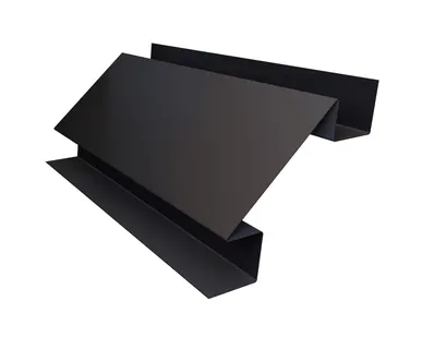 фото Планка угла внутреннего сложного Экобрус Grand Line 0,45 Drap RAL 9005 черный