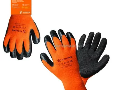 фото AIRLINE Перчатки утепленные с латексным покрытием