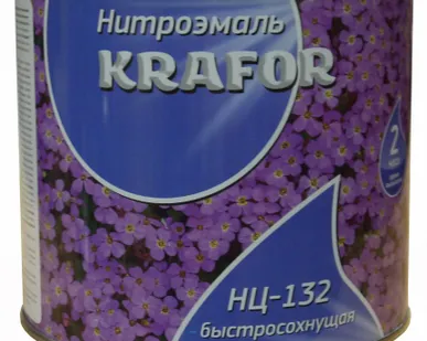 фото Эмаль НЦ-132 голубая (1,7 кг) "КРАФОР"