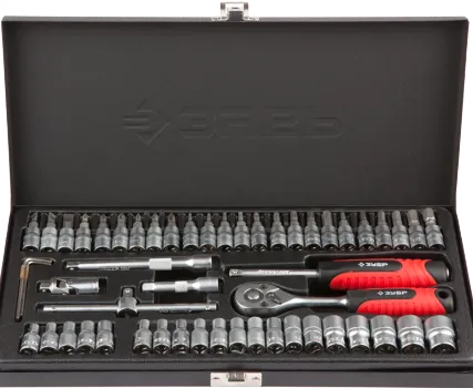 Фото №0 Набор ЗУБР "МАСТЕР": Торцовые головки, биты-головки (1/4"), доп.принадлежно