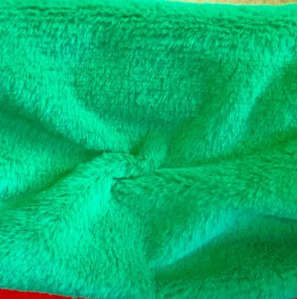 Фото №0 Искусственный мех под кролика 280 г/м2, ворс 9 мм, зеленый