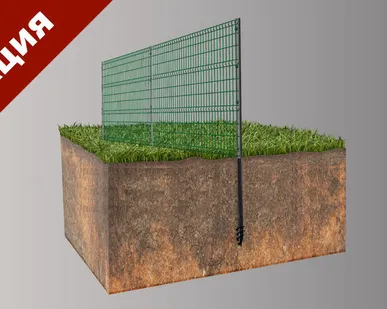 фото ЗАБОР 3D НА ВИНТОВЫХ СВАЯХ "ШУРУПЫ"