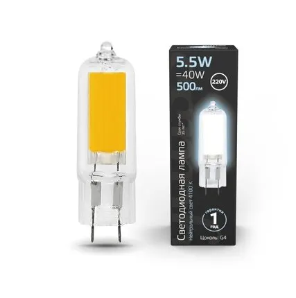 Фото №0 Светодиодная лампа Gauss 5,5W 500Lm 4100K G4 107807205