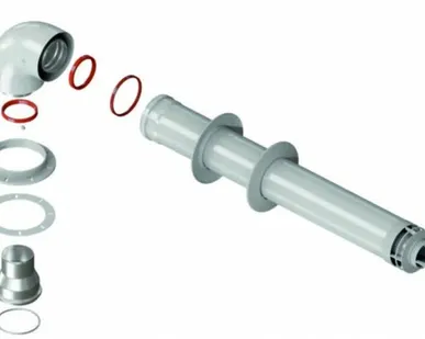 фото Комплект коаксиального дымохода Federica Bugatti 60/100 1000 со стандартным наконечником