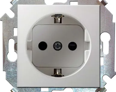 фото Механизм розетки 1-м СП Simon15 с заземл. бел. Simon 1591432-030