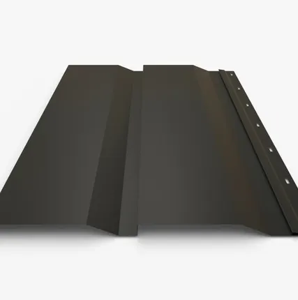 Фото №0 Сайдинг Металлический сайдинг «Корабельная доска» Premium, 0.5 мм RAL 9005, Черный янтарь