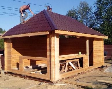 фото Строительство беседок