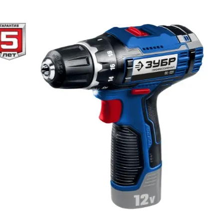 Фото №0 Дрель-шуруповерт аккумуляторная Зубр DL-121 без АКБ и ЗУ
