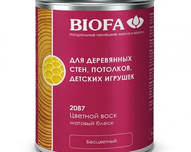 фото Цветной воск для дерева 2087 Biofa/Биофа (Германия), 2,5 л = 30 м2