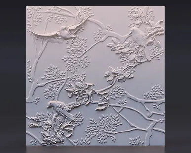 фото 3d панель "Птички" 500х500 мм
