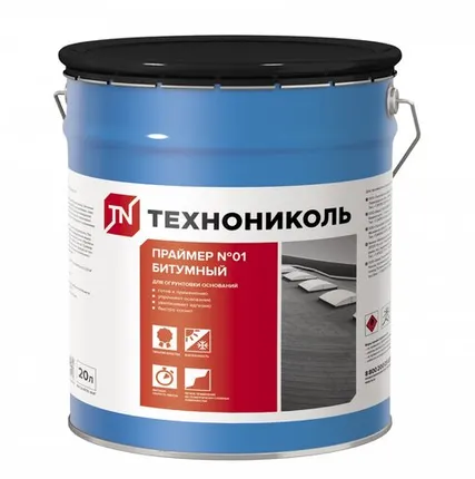 Фото №0 Праймер битумный ТЕХНОНИКОЛЬ №01 ведро 20л (16кг) (36шт на под.)