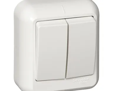 фото Выключатель 2-кл. ОП Прима 10А IP20 бел. (опт. упак.) SchE VA5U-214-B