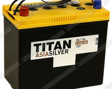 фото Легковой аккумулятор Titan (Титан) Asia Silver 6СТ-50.0 прям поляр 410А