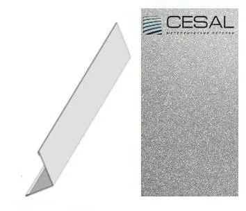 фото PL - уголок 3313 25*25*3000мм, Металлик серебристый Cesal (Альконпласт)