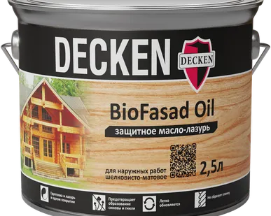 фото Защитное масло-лазурь Decken BioFasad Oil дуб 2,5 л
